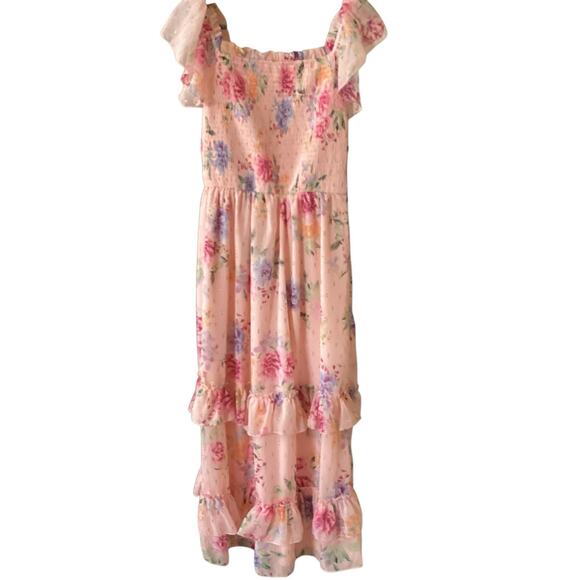 Rare Editions Youth Size XL Spring Dance Boho Fancy Dress Flowers - Picture 2 of 6